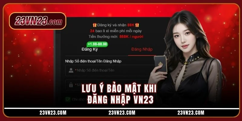 Lưu ý bảo mật khi đăng nhập VN23
